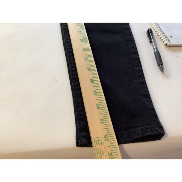 Old Navy Women's Size 8 Tall Mid Rise Rockstar Super Skinny Black Jeans - 663 - Picture 7 of 9